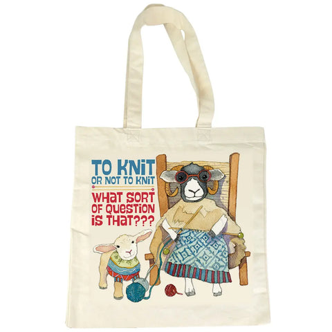 エマボール キャンバス トート バッグ To Knit or not! ひつじ かわいい