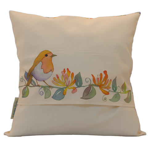 クッションカバー Birds & Honeysuckle New 鳥
