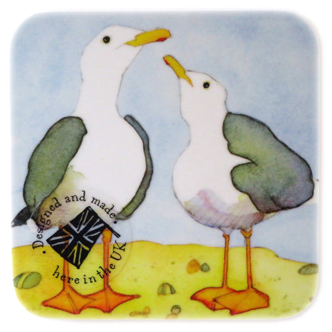 エマボール コースター Two Seagulls カモメ かわいい