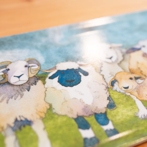 エマボール サンドウィッチ トレイ Felted Sheep かわいい 羊 プレート カフェトレイ トレイ トレー お盆 おぼん