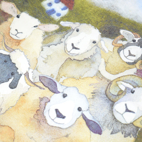 コットンティータオル Felted Sheep