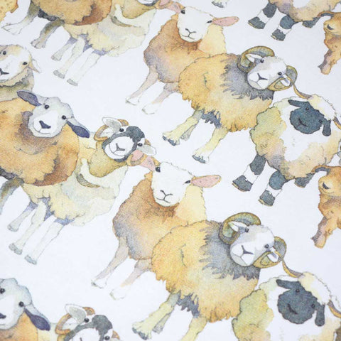 コットンティータオル Sheep Repeat