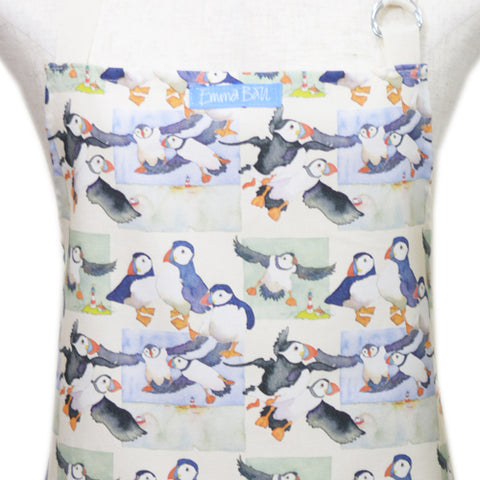 エマボール コットンエプロン Puffin Repeat かわいい