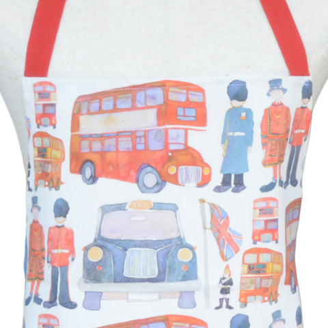 エマボール コットンエプロン London Sketch ロンドン ビーフィーター ロンドンバス かわいい