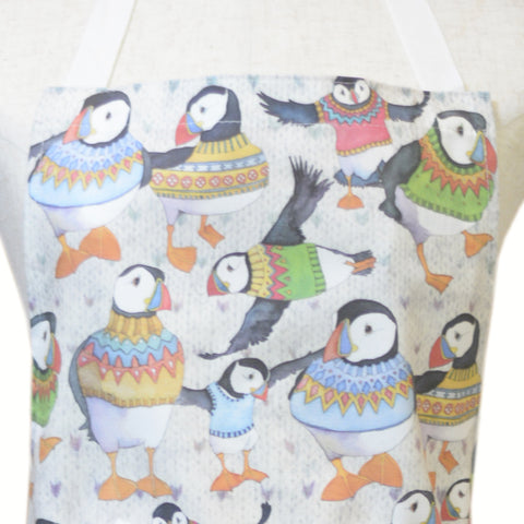 エマボール コットンエプロン Woolly Puffins パフィン かわいい
