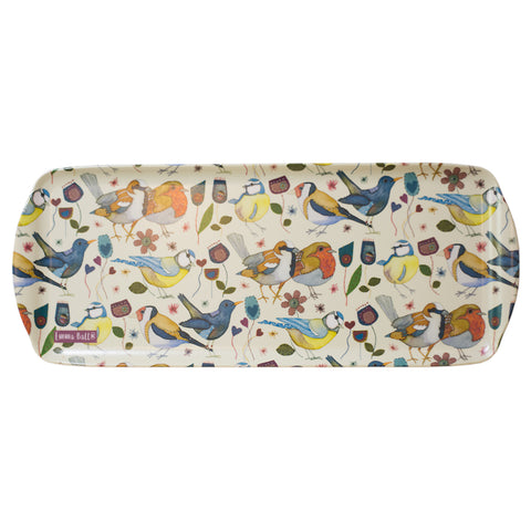 エマボール サンドウィッチトレイ Stitched Birdies プレート カフェトレイ トレイ トレー お盆 おぼん