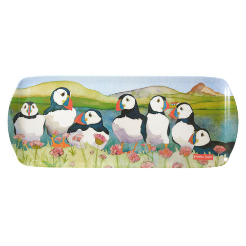 エマボール サンドウィッチトレイ Puffin in Flowers プレート カフェトレイ トレイ トレー お盆 おぼん