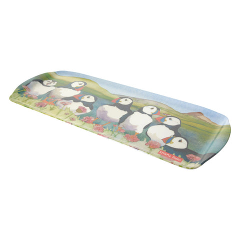 エマボール サンドウィッチトレイ Puffin in Flowers プレート カフェトレイ トレイ トレー お盆 おぼん