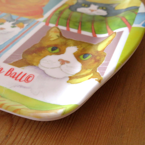エマボール サンドウィッチトレイ British Cat Life プレート カフェトレイ トレイ トレー お盆 おぼん 別注品 ネコ 猫