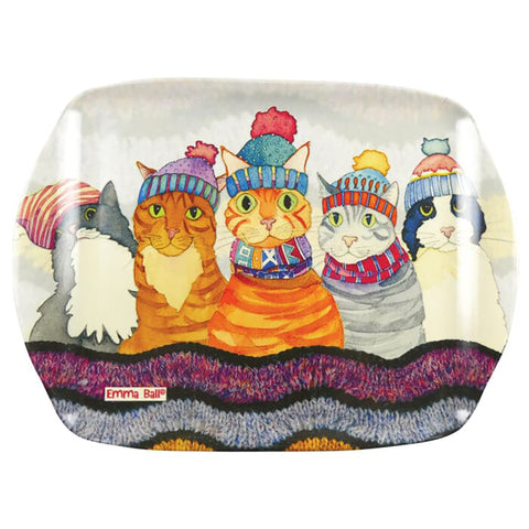 ミディアムトレイ  Cats in Hats