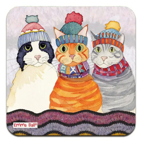 エマボール コースター Cats in Hats 猫 ネコ