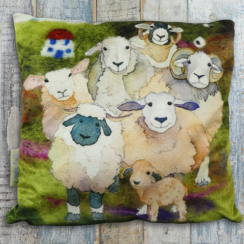 ベルベット クッションカバー Felted Sheep