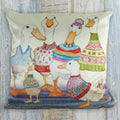 EmmaBall ベルベット クッションカバー Dapper Ducks あひる かわいい
